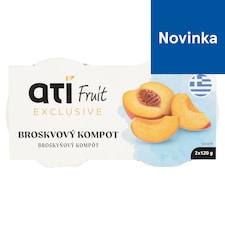 Ati Fruit Exclusive broskyňový kompót 2 x 120 g (240 g)