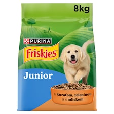 Friskies Junior granule pre šteniatka kura s mliekom, zelenina 8 kg