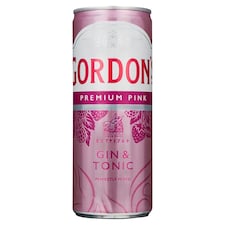 Gordon's Premium Pink Gin & Tonic sýtený alkoholický miešaný nápoj 250 ml