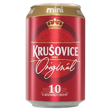 Krušovice 10° svetlé výčapné pivo plechovka 330 ml
