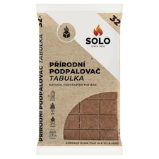 Solo Prírodný podpaľovač tabuľka 32 ks