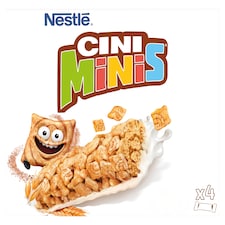 Nestlé CINI-MINIS raňajková cereálna škoricová tyčinka, polomáčaná v bielej poleve 4 x 25 g