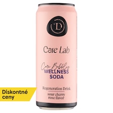 Care Lab Divas Care Bubbles Wellness Soda nápoj s prírodnou arómou višne a ruže 330 ml