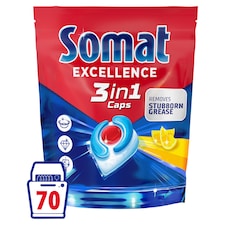 Somat Excellence 3in1 Lemon Fresh kapsuly do umývačky riadu 70 ks 1267 g