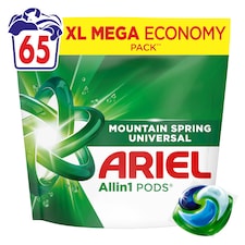 Ariel Allin1 PODS Mountain Spring Universal Tekutý Prací Prostriedok V Kapsulách, 65 Praní