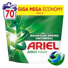 Ariel Allin1 PODS Mountain Spring Universal Tekutý Prací Prostriedok V Kapsulách, 70 Praní