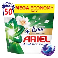 Ariel Allin1 PODS + Touch of Lenor Gold Orchid, 50 Praní