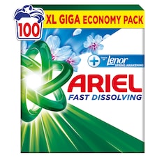 Ariel Prášok Na Pranie + Touch of Lenor Spring Awakening, 5.5 kg, 100 Praní