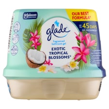 Glade Exotic Tropical Blossoms vonný gél do kúpeľne 180 g