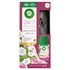 Air Wick Freshmatic Difuzér a náplň do osviežovača vzduchu jemný satén a mesačná ľalia 250 ml