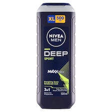 Nivea Men Deep Sport 3 v 1 Sprchovací gél 500 ml