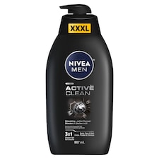 Nivea Men Active Clean 3 v 1 Sprchovací gél 887 ml