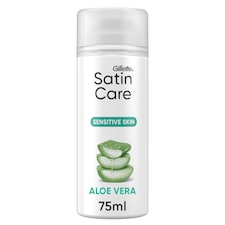 Dámsky gél na holenie Gillette Satin Care, Aloe Vera Glide, 75 ml