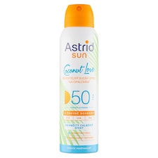 Astrid Sun Coconut Love neviditeľný suchý sprej na opaľovanie SPF 50 150 ml