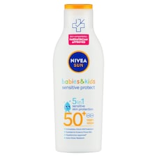 Nivea Sun Sensitive Protect Detské mlieko na opaľovanie OF 50+ 200 ml