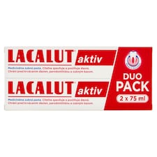 Lacalut Aktiv Duo Pack medicinálna zubná pasta 2 x 75 ml