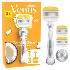 Gillette Venus Pro ComfortGlide Dámsky Holiaci Strojček s Kokosovou Vôňou 3 Náhradné Holiace Hlavice