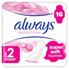 Always Ultra Sensitive Super (Veľkosť 2) Hygienické Vložky 16 ks