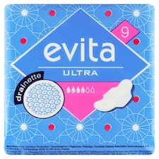Evita Ultra Drainette hygienické vložky s bočnými krídelkami 9 ks