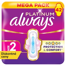 Always Platinum Hygienické Vložky Super (Veľkosť 2) 42 Vložiek