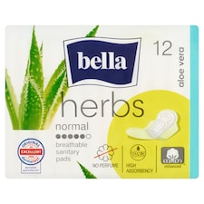 Bella Herbs Aloe Vera Normal neparfumované hygienické vložky 12 ks