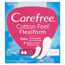 Carefree Cotton Feel Flexiform slipové vložky 56 ks