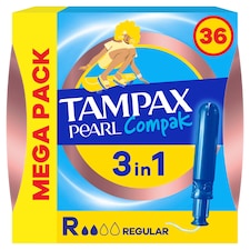 Tampax Pearl Compak Regular tampóny s aplikátorom 36 ks
