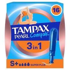 Tampax Pearl Compak Super Plus tampóny s aplikátorom 16 ks