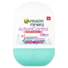 GARNIER MINERAL ACTION CONTROL THERMIC 72 h, guľôčkový antiperspirant, 50 ml