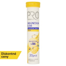 Pro Formula Šumivé tablety s magnéziom a vitamínom B6 s príchuťou citróna 20 tabliet 80 g