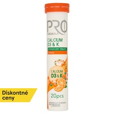 Pro Formula Šumivé tablety s vápnikom, vitamínom D a K s príchuťou pomaranča 20 tabliet 80 g