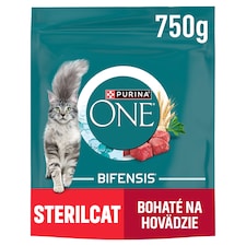 Purina ONE Bifensis Sterilised granuly pre mačky hovädzie 750 g