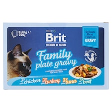 Brit Premium by Nature Kompletné prémiové mokré krmivo pre dospelé mačky 12 x 85 g (1020 g)