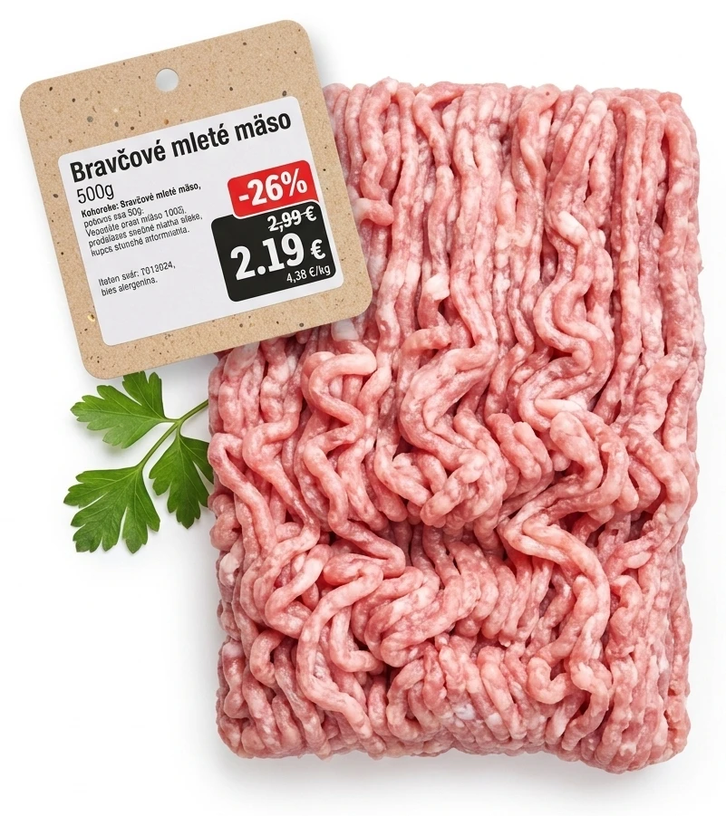 Bravčové mleté mäso