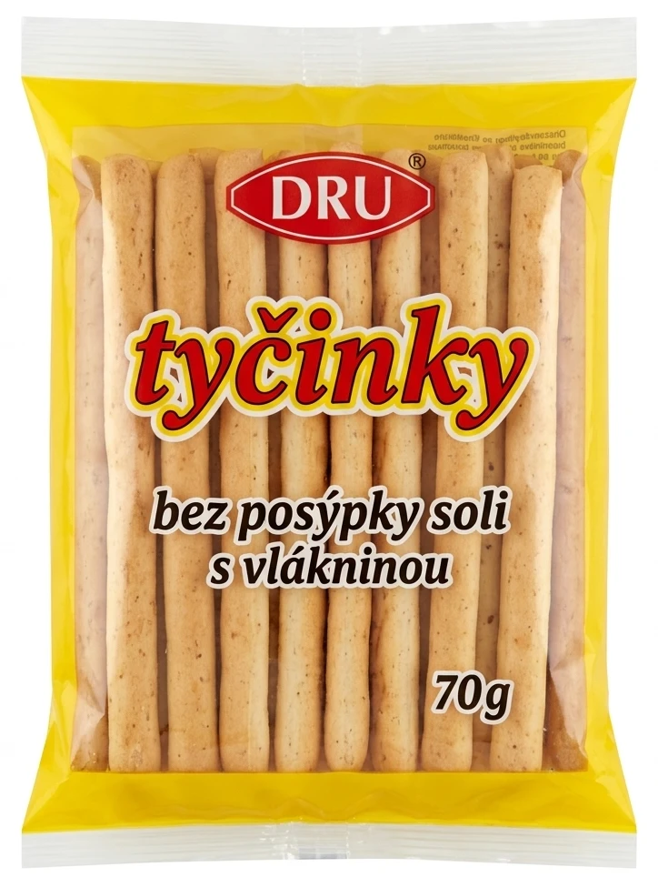 Tyčinky bez posýpky soli s vlákninou