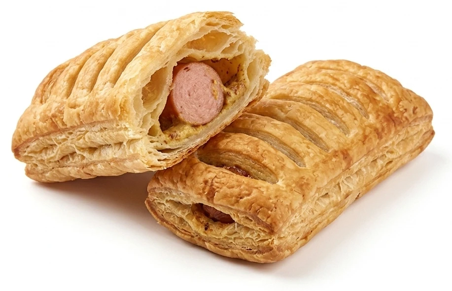 Hot dog s párkom a horčicou