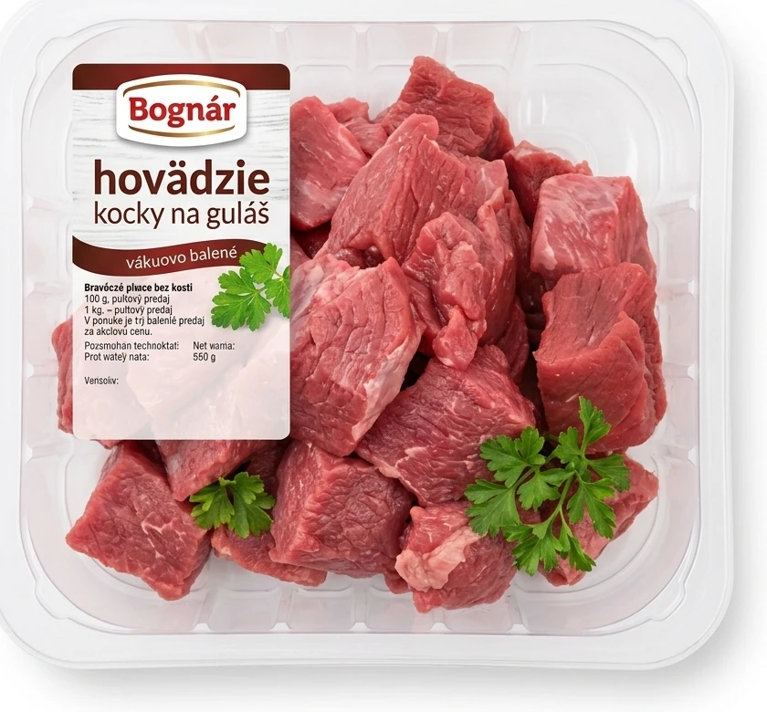 BOGNÁR HOVÄDZIE KOCKY NA GULÁŠ