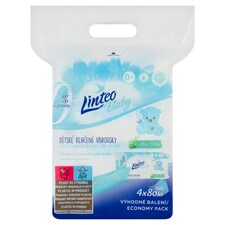 Linteo Baby Aloe vera detské vlhčené obrúsky 4 x 80 ks