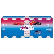 Actimel jogurtový nápoj s vitamínmi malina-lesné ovocie 12 x 100 g