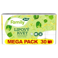 Tento Family Lipový Kvet Toaletný papier 3-vrstvový 30 roliek