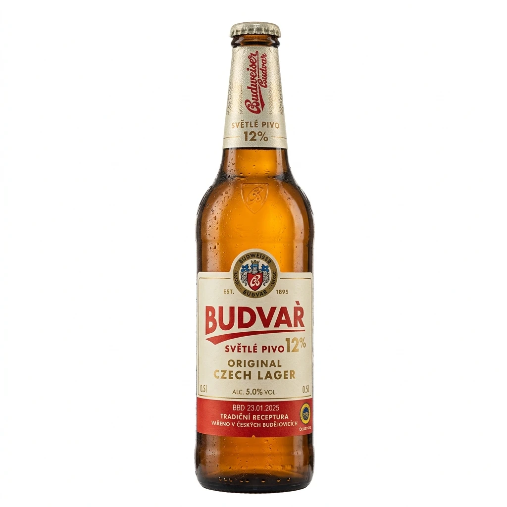 BUDVAR 12% SVETLÉ PIVO 0,5L VF
