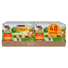 Friskies Adult kapsičky pre psov hovädzie, kura, jahňacie v šťave 48 x 85 g
