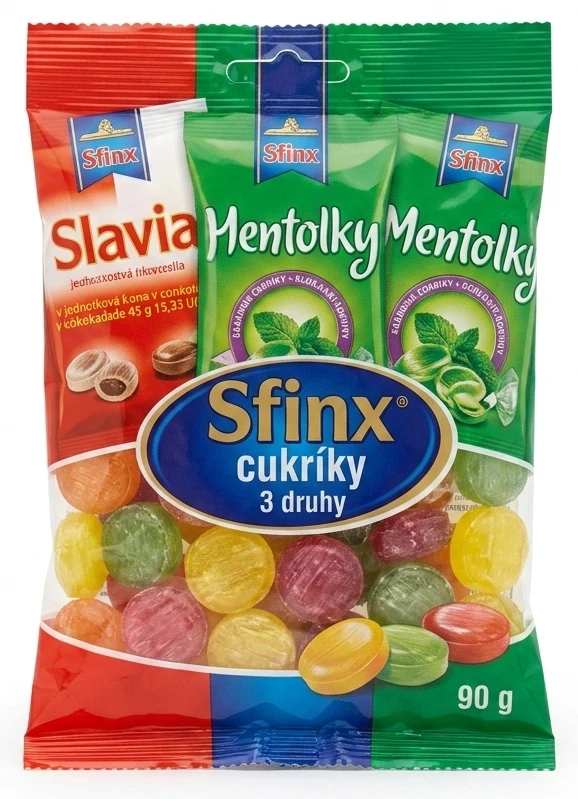 Sfinx cukríky 3 druhy