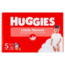 Huggies Little Movers plienky veľkosť 5 pre deti s hmotnosťou 11-25 kg 42 ks