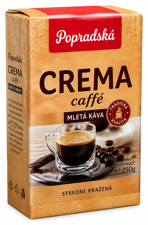 Popradská Crema caffé mletá káva