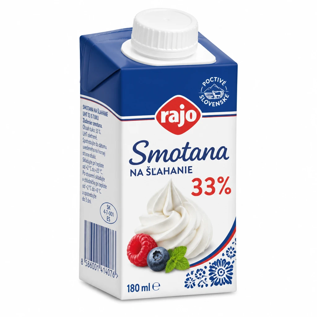 Smotana na šľahanie 33 %