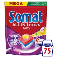 Somat All in 1 Extra Lemon & Lime tablety do umývačky riadu 75 ks 1125 g