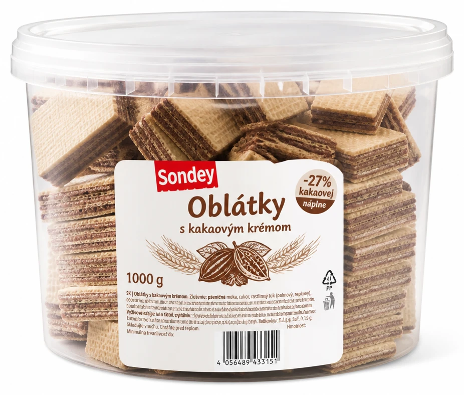 Oblátky s kakaovým krémom