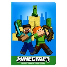 Minecraft Zošit A5 16 listov štvorcový