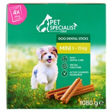 Pet Specialist Mini dentálna žuvacia tyčinka pre psy 4 x 270 g (1080 g)